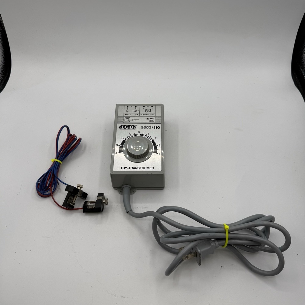 LGB TRAIN TRANSFORMER 5003/110 120 VAC 60 Hz with (2) 5016 Connector Cables